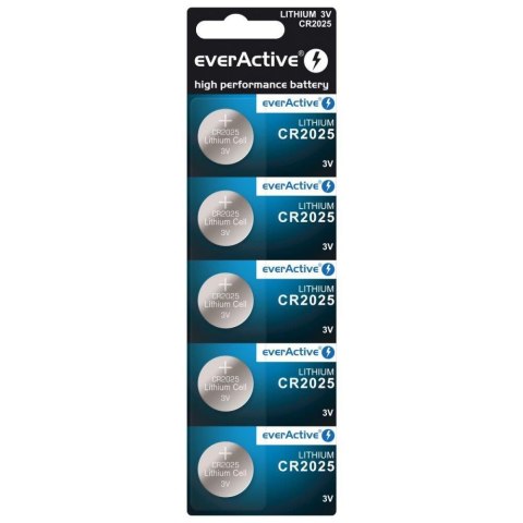 Baterie litowe CR2025 everActive 5 szt. Everactive Baterie litowe CR2025 everActive 5 szt. Everactive