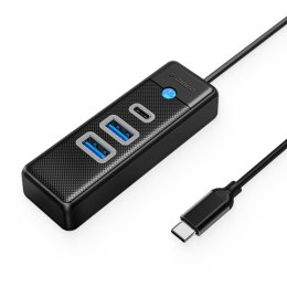 HUB USB-C Orico PWC2U-C3-015-BK-EP 2x USB-A 3.1 + USB-C, czarny ORICO