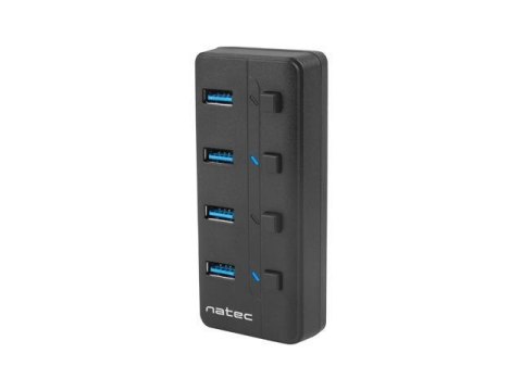 Hub USB Natec 4x USB 3.0 Mantis 2 z włącznikiem + zasilacz Natec Hub USB Natec 4x USB 3.0 Mantis 2 z włącznikiem + zasilacz Natec