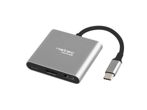 Hub USB Natec Fowler Multi Port mini USB-C PD, USB 3.0, HDMI 4K Natec Hub USB Natec Fowler Multi Port mini USB-C PD, USB 3.0, HDMI 4K Natec