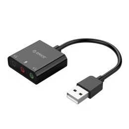 Karta dźwiękowa Orico SKT3-BK-BP zewnętrzna USB-A, 3 porty, mini jack ORICO