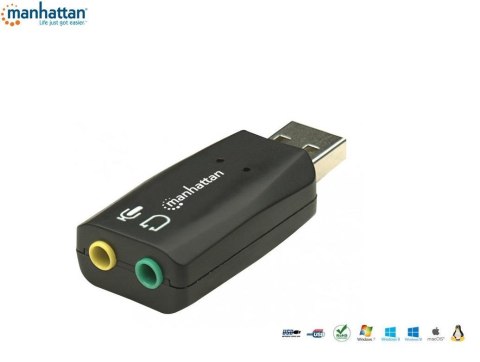 Karta dźwiękowa zewnętrzna Manhattan 3D Virtual 5.1 / USB 2.0 Manhattan Karta dźwiękowa zewnętrzna Manhattan 3D Virtual 5.1 / USB 2.0 Manhattan