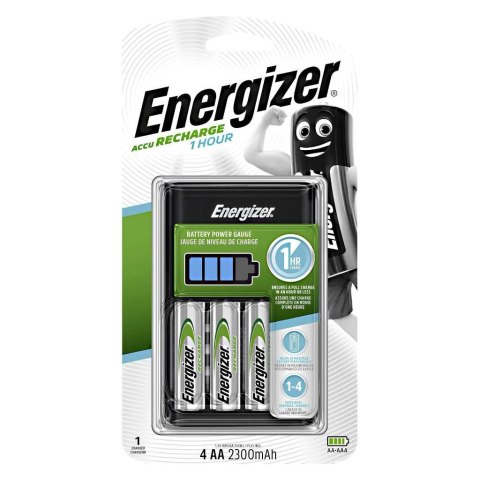 Ładowarka akumulatorków Ni-MH Energizer 1 hour + 4 x R6/AA 2300 mAh Energizer Ładowarka akumulatorków Ni-MH Energizer 1 hour + 4 x R6/AA 2300 mAh Energizer