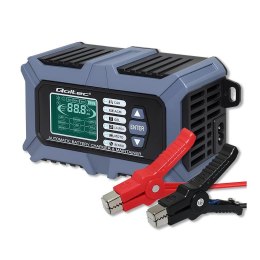Ładowarka mikroprocesorowa Qoltec z testerem baterii i funkcją naprawy 12V | 6A | LCD | Prostownik do akumulatora AGM LiFePO4 GE Qoltec