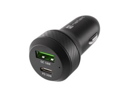Ładowarka samochodowa Natec NUC-1980 1X USB 1X USB-C POWER DELIVERY 3.0 48W QC3.0 czarna Natec