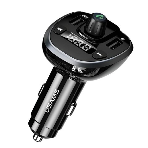 Ładowarka samochodowa Usams C21 z transmiterem FM zestawem głośnomówiącym i MP3 2xUSB 1xmicroSD 3,4A USAMS Ładowarka samochodowa Usams C21 z transmiterem FM zestawem głośnomówiącym i MP3 2xUSB 1xmicroSD 3,4A USAMS
