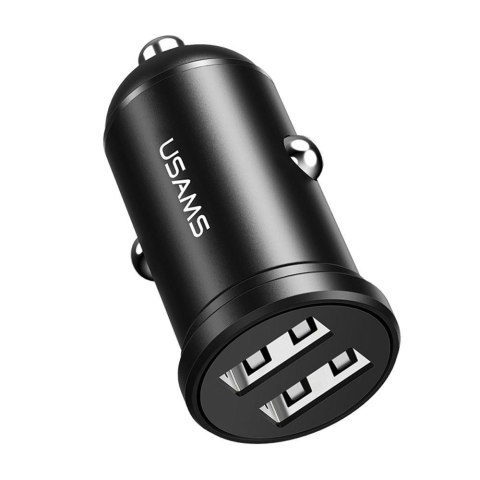 Ładowarka samochodowa Usams US-CC114 2xUSB-A 2,4A -czarna USAMS Ładowarka samochodowa Usams US-CC114 2xUSB-A 2,4A -czarna USAMS