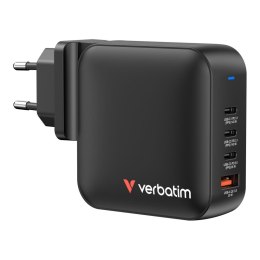 Ładowarka ścienna Verbatim Mini GaN 165W 3xUSB-C PD 1xUSB-A QC 3.0 Verbatim