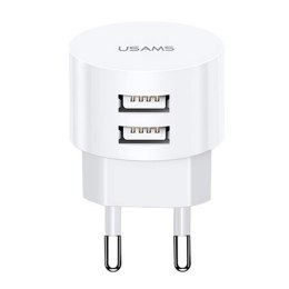 Ładowarka sieciowa Usams T20 2,1A 2xUSB- bez kabla - biała USAMS