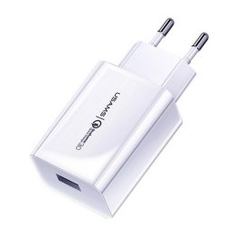 Ładowarka sieciowa Usams T22 3A 18W 1xUSB QC 3.0 bez kabla - biała USAMS