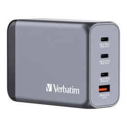 Ładowarka sieciowa Verbatim GaN GNC-240 3xUSB-C PD (140W+100W+65W) 1xUSB-A QC 3.0 Verbatim