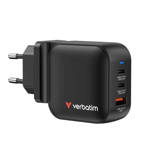 Ładowarka sieciowa Verbatim Mini GaN 70W 2xUSB-C PD 1xUSB-A QC 3.0 Verbatim Ładowarka sieciowa Verbatim Mini GaN 70W 2xUSB-C PD 1xUSB-A QC 3.0 Verbatim