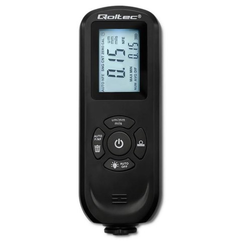Miernik grubości lakieru Qoltec z podświetlanym bocznym wyświetlaczem LCD | 0 ~ 2000um Qoltec Miernik grubości lakieru Qoltec z podświetlanym bocznym wyświetlaczem LCD | 0 ~ 2000um Qoltec