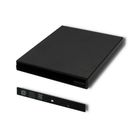 Obudowa/kieszeń Qoltec na napęd optyczny CD/DVD SATA | USB2.0 | 9.5mm Qoltec Obudowa/kieszeń Qoltec na napęd optyczny CD/DVD SATA | USB2.0 | 9.5mm Qoltec