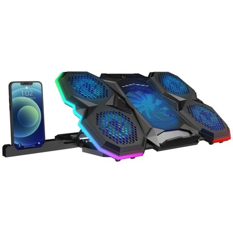 Podstawka chłodząca Rampage AD-RC14 X-RANGER pod laptop 9-17" RGB regulowana cicha Rampage Podstawka chłodząca Rampage AD-RC14 X-RANGER pod laptop 9-17" RGB regulowana cicha Rampage