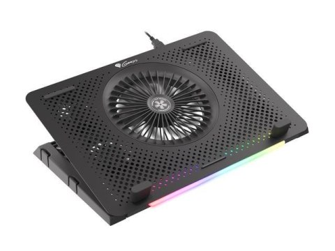 Podstawka pod notebooka Genesis Oxid 450 15.6" podświetlenie RGB, 5 wentylatorów Genesis Podstawka pod notebooka Genesis Oxid 450 15.6" podświetlenie RGB, 5 wentylatorów Genesis