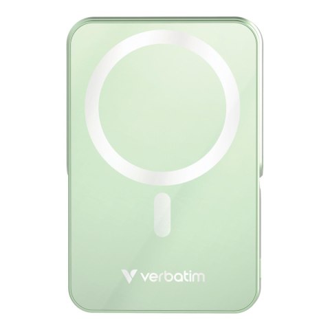Powerbank Verbatim Charge 'n' Go Magnetic Wireless with Stand 10000mAh USB-C PD 3.0 Green Verbatim Powerbank Verbatim Charge 'n' Go Magnetic Wireless with Stand 10000mAh USB-C PD 3.0 Green Verbatim