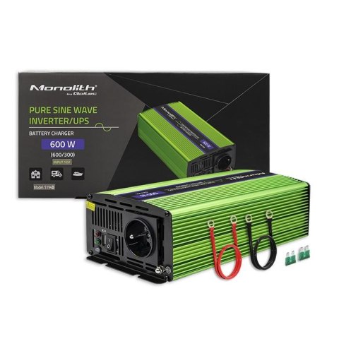 Przetwornica napięcia Qoltec Monolith | ładowanie baterii | UPS | 300W | 600W | 12V na 230V | Czysty Sinus Qoltec Przetwornica napięcia Qoltec Monolith | ładowanie baterii | UPS | 300W | 600W | 12V na 230V | Czysty Sinus Qoltec