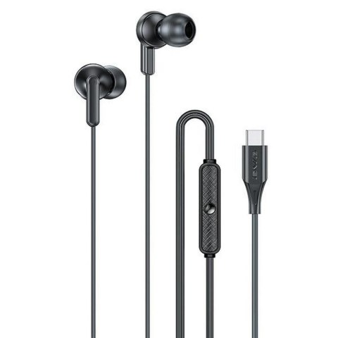 Słuchawki z mikrofonem Awei PC-25T stereo USB-C czarne AWEI Słuchawki z mikrofonem Awei PC-25T stereo USB-C czarne AWEI