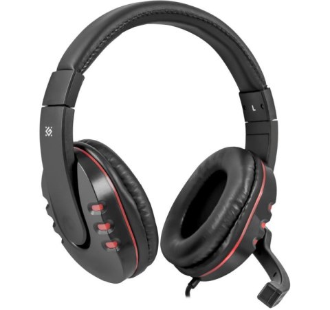 Słuchawki z mikrofonem Defender WARHEAD G-160 Gaming czarno-czerwone + GRA Defender