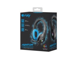 Słuchawki z mikrofonem Fury Phantom podświetlenie Gaming czarno-niebieskie Fury