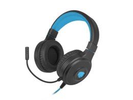 Słuchawki z mikrofonem Fury Warhawk podświetlenie RGB Gaming czarno-niebieskie Fury