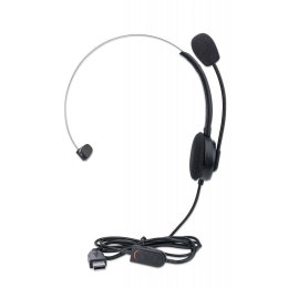 Słuchawki z mikrofonem Manhattan Mono USB Manhattan