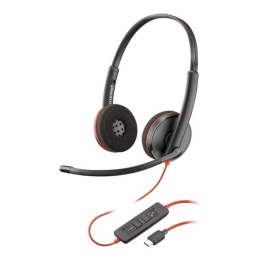 Słuchawki z mikrofonem Poly Blackwire 3220 Stereo USB-C + adapter USB-C/A (Bulk) Poly