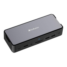 Stacja dokująca Verbatim USB-C Pro CDS-15S 2xHDMI DP RJ-45 4xUSB 3xUSB-C SD microSD SSD audio Verbatim