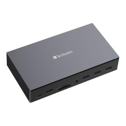Stacja dokująca Verbatim USB-C Pro CDS-17 3xHDMI 2xDP RJ-45 5xUSB 2xUSB-C SD microSD DC audio Verbatim