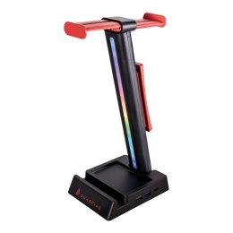 Stojak na słuchawki SureFire Vinson N2 Dual Balance Gaming RGB MF 2xUSB 3.0 USB-C Black SUREFIRE