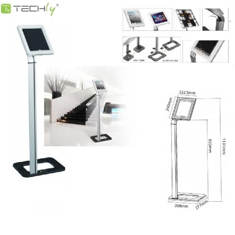 Stojak podłogowy na tablet Techly 9,7"-10,1" z ramką Techly Stojak podłogowy na tablet Techly 9,7"-10,1" z ramką Techly
