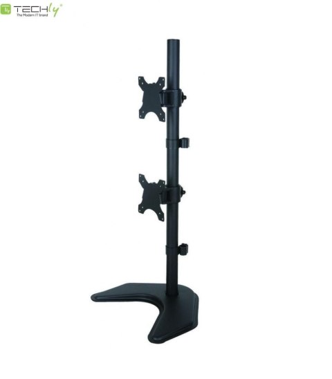 Uchwyt biurkowy LCD/LED Techly 13"-27" 20kg, 2 monitory, pion, czarny Techly Uchwyt biurkowy LCD/LED Techly 13"-27" 20kg, 2 monitory, pion, czarny Techly