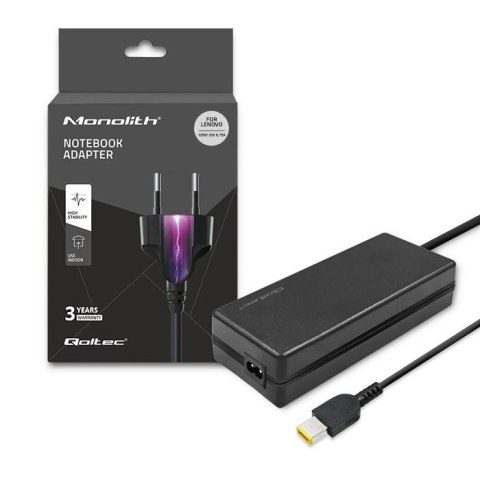 Zasilacz sieciowy Qoltec do Lenovo 135W | 20V | 6.75A | Slim tip+pin |+kabel zasilający Qoltec Zasilacz sieciowy Qoltec do Lenovo 135W | 20V | 6.75A | Slim tip+pin |+kabel zasilający Qoltec
