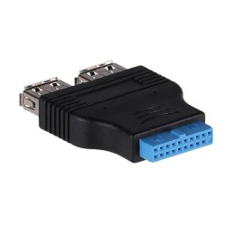 Adapter Akyga AK-CA-58 USB 3.0 19-pin (F) - 2x USB 3.0 Typu A (F) AKYGA