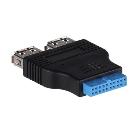 Adapter Akyga AK-CA-58 USB 3.0 19-pin (F) - 2x USB 3.0 Typu A (F) AKYGA Adapter Akyga AK-CA-58 USB 3.0 19-pin (F) - 2x USB 3.0 Typu A (F) AKYGA