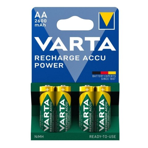 Akumulatorki VARTA Recharge Accu Power 2600 mAh HR6/AA 4szt Varta Baterie Akumulatorki VARTA Recharge Accu Power 2600 mAh HR6/AA 4szt Varta Baterie