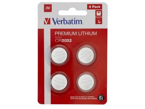 Bateria Verbatim CR2032 (4 szt blister) Verbatim Bateria Verbatim CR2032 (4 szt blister) Verbatim