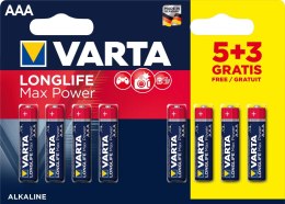 Baterie VARTA LONGLIFE MAX POWER AAA 1.5V 8 (5+3) szt Varta Baterie