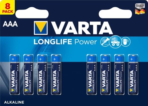 Baterie VARTA LONGLIFE POWER AAA 1.5V 8 szt Varta Baterie Baterie VARTA LONGLIFE POWER AAA 1.5V 8 szt Varta Baterie