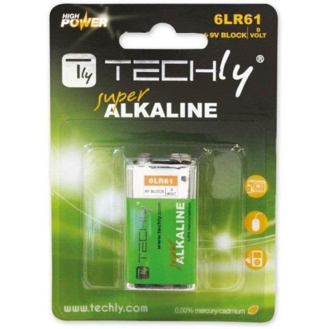 Baterie alkaliczne Techly 9V 6LR61 PP3, 1szt. Techly Baterie alkaliczne Techly 9V 6LR61 PP3, 1szt. Techly