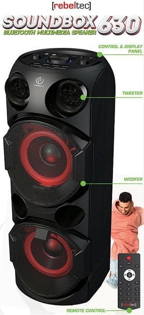 Głośnik Bluetooth TWS/FM/USB Rebeltec SoundBox 630 Rebeltec Głośnik Bluetooth TWS/FM/USB Rebeltec SoundBox 630 Rebeltec