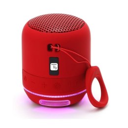 Głośnik Techly Bluetooth 5W TWS LED/MP3/MicroSD Czerwony Techly