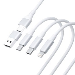 Kabel 3in1 A/C to C/Micro/Lightning - 3mk Hyper Cable 3in1 A/C to C/Micro/Lightning 1.5m Biały 3mk Protection