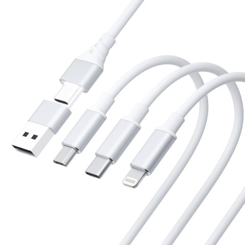 Kabel 3in1 A/C to C/Micro/Lightning - 3mk Hyper Cable 3in1 A/C to C/Micro/Lightning 1.5m Biały 3mk Protection Kabel 3in1 A/C to C/Micro/Lightning - 3mk Hyper Cable 3in1 A/C to C/Micro/Lightning 1.5m Biały 3mk Protection