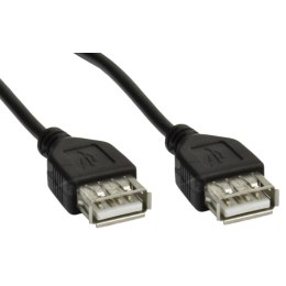 Kabel USB 2.0 Akyga AK-USB-06 USB A(F) - A(F) 1,8m czarny AKYGA