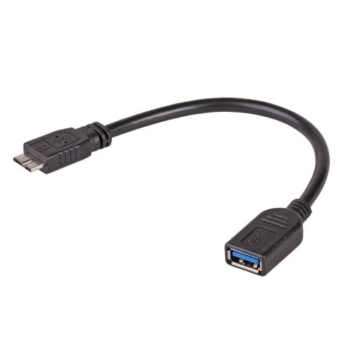 Kabel USB 3.0 Akyga AK-AD-30 USB A(F) - micro USB B(M) 0,15m OTG czarny AKYGA Kabel USB 3.0 Akyga AK-AD-30 USB A(F) - micro USB B(M) 0,15m OTG czarny AKYGA