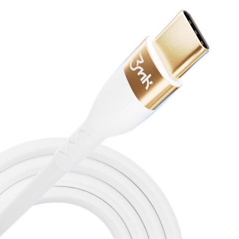 Kabel USB 3mk Hyper Silicone Cable USB-C to USB-C 100W biały 3mk Protection Kabel USB 3mk Hyper Silicone Cable USB-C to USB-C 100W biały 3mk Protection