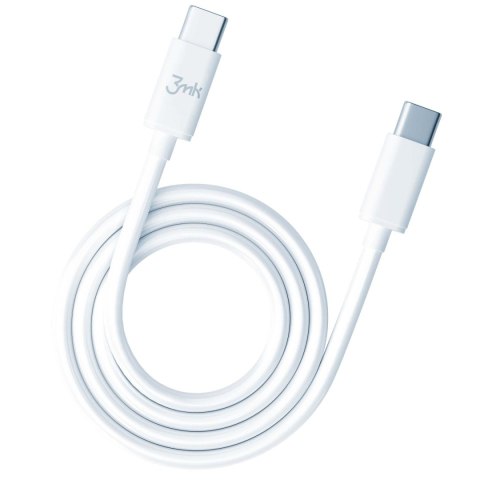 Kabel USB 3mk Hyper Silicone Cable USB-C to USB-C 100W biały 3mk Protection Kabel USB 3mk Hyper Silicone Cable USB-C to USB-C 100W biały 3mk Protection