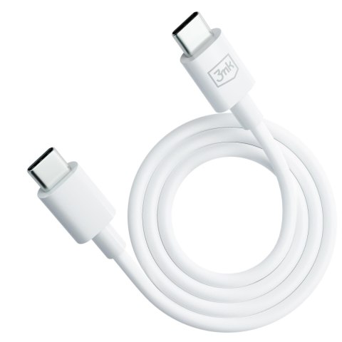 Kabel USB C do C - 3mk Hyper Cable C to C 100W 1.2m Biały 3mk Protection Kabel USB C do C - 3mk Hyper Cable C to C 100W 1.2m Biały 3mk Protection